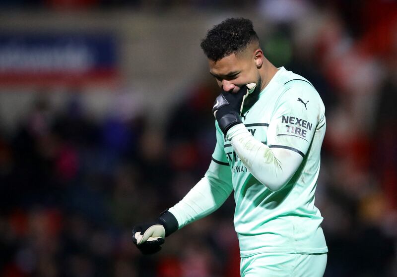 MANCHESTER CITY RATINGS: Zack Steffen - 5, Did well to get on to Ruben Dias’ pass ahead of McKirdy, then gave the ball to McKirdy but recovered well to save his shot. Will feel that he should have done better with McKirdy’s goal.
Reuters