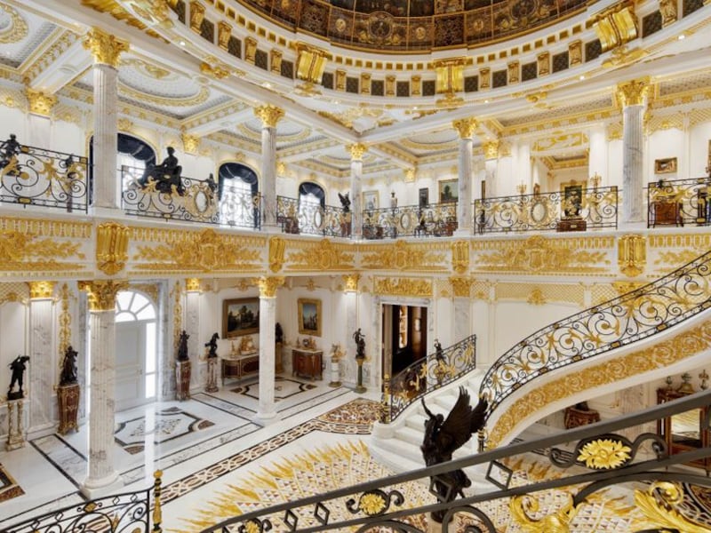 The property - nicknamed the Marble Palace by the selling agents - was built using an estimated Dh80-Dh100 million worth of Italian marble