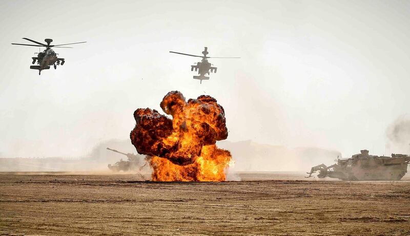 UAE Armed Forces helicopters take part in a drill. All pictures courtesy Wam