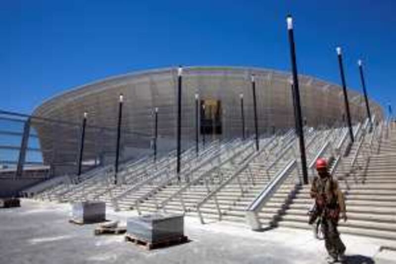 The 68,000-capacity Green Point Stadium in Cape Town, one of the principal venues for the forthcoming Fifa World Cup.