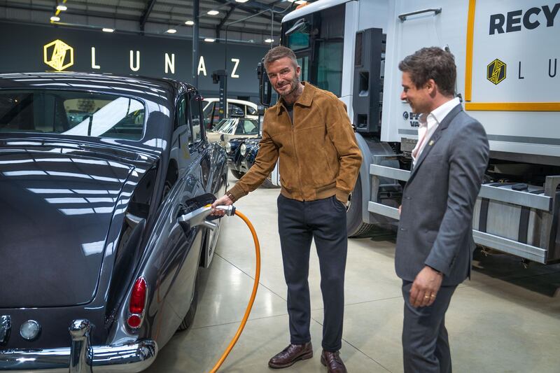 David Beckham has backed start-ups in various sectors such as e-sports and athletic recovery products through his investment company DB Ventures. Courtesy Lunaz