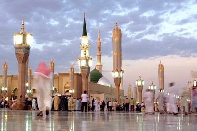 Worshippers visit the Prophet's Mosque in Madinah. AP