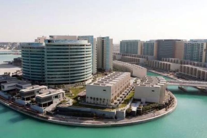 Data from Cluttons shows rents in Al Raha Beach area, such as the Khor Al Raha development, above, averaged increases of 22 per cent in the past six months. Duncan Chard / Bloomberg News