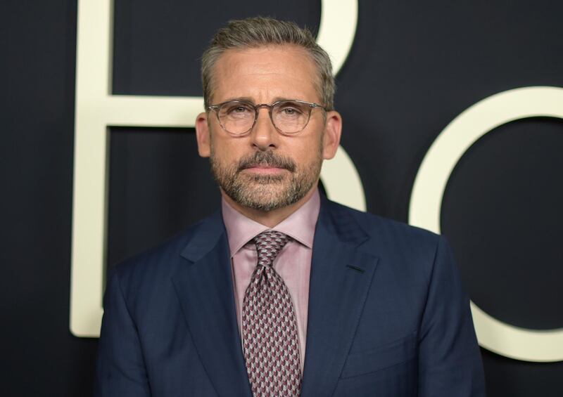 FILE - In this Oct. 8, 2018 file photo, Steve Carell arrives at the premiere of "Beautiful Boy" in Beverly Hills, Calif. Carell will reunite with his creative team from "The Office," Greg Daniels and Howard Klein, for the new Netflix comedy series "Space Force." (Photo by Richard Shotwell/Invision/AP, File)