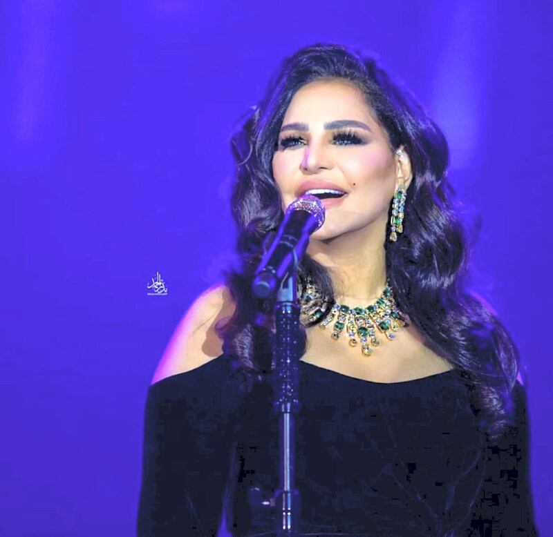 Ahlam Al Shamsi at the closing ceremony of Riyadh Season. Courtesy Samer Halimeh