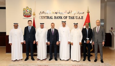 The Governor of the Central Bank of UAE met the head of the Central Bank of Turkey. Photo: CBUAE