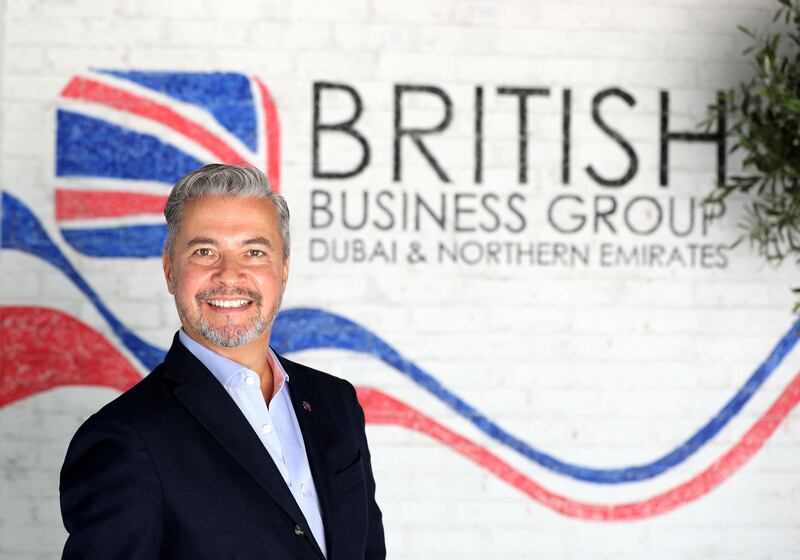 Dubai, United Arab Emirates - July 28, 2019: Money & Me. John Martin St Valery, Chairman of the British Business Group (BBG) for Dubai and Northern Emirates. Sunday the 28th of July 2019. Bur Dubai, Dubai. Chris Whiteoak / The National