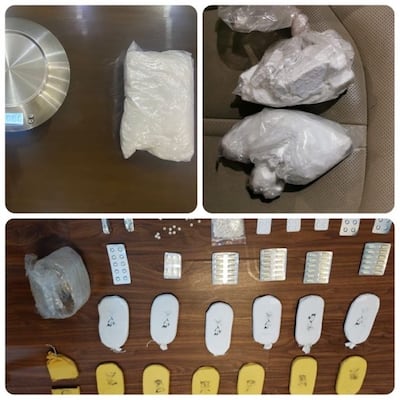 Drugs seized after recent raids across the kingdom, including in the northern Badia region on the border with Syria.