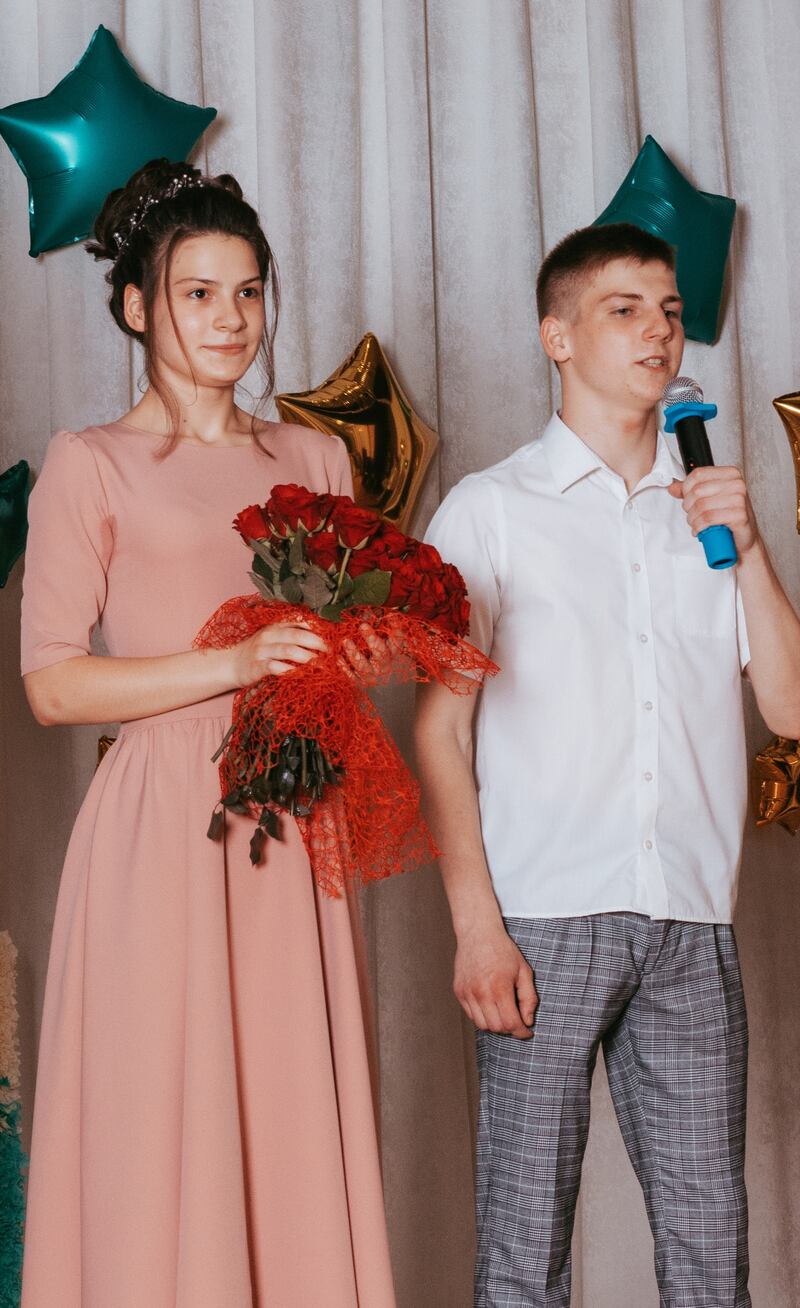 Her eldest children in Kharkiv during the prom. Photo: Margarita Nonka