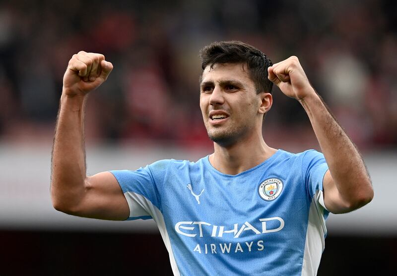 Centre midfield: Rodri (Manchester City) – Came back from Covid to run 11.5km and get in the Arsenal box to deliver the injury-time decider for City’s 11th straight win. EPA