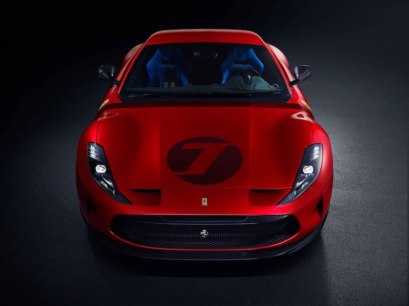 Ferrari Omologata: derived from the 812 Superfast, this futuristic-looking car is inspired by Ferrari’s racing heritage as well as by elements of sci-fi and modern architecture.