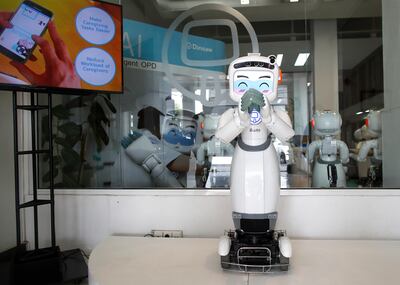 A new generation of Dinsaw robot designed for healthcare and service business greets people at CT Asia Robotics in Bangkok. Generative AI could add nearly $4.4 trillion annually to the global economy, according to a new study. EPA