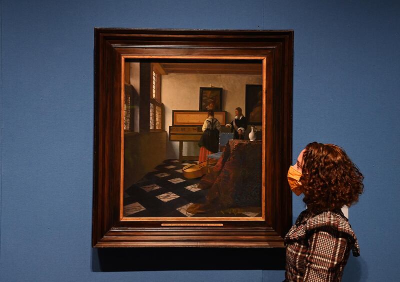 "At Lady at the Virginals with a Gentleman (The Music Lesson)" by Dutch master Johannes Vermeer. EPA