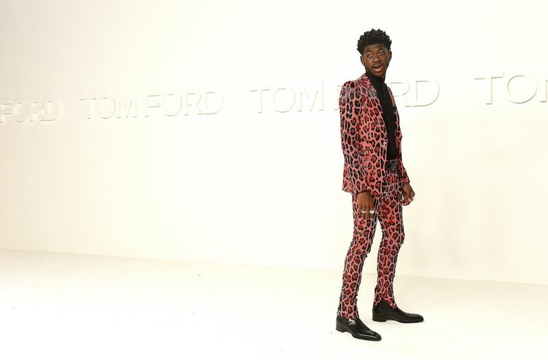 Lil Nas X attends the Tom Ford show during New York Fashion Week on February 7, 2020, in Los Angeles. AP
