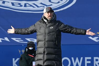 Liverpool manager Jurgen Klopp during the defeat at Leicester. AFP