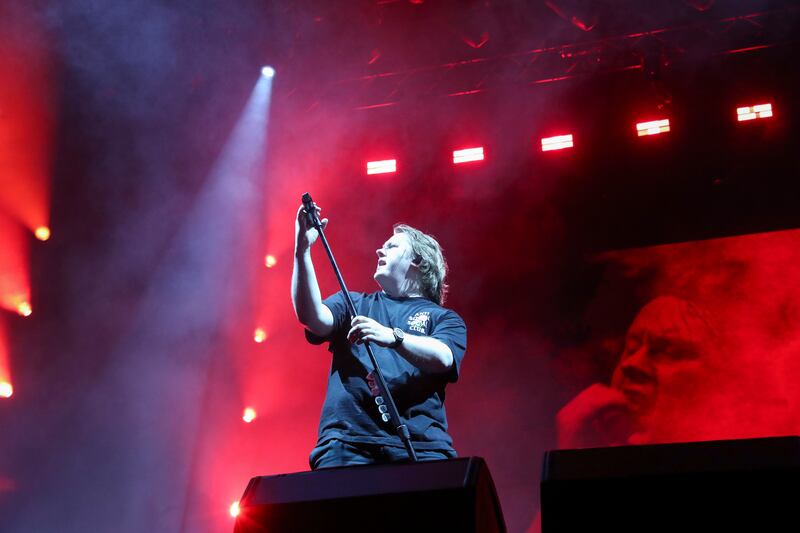 Lewis Capaldi performs in 2021. Khushnum Bhandari / The National