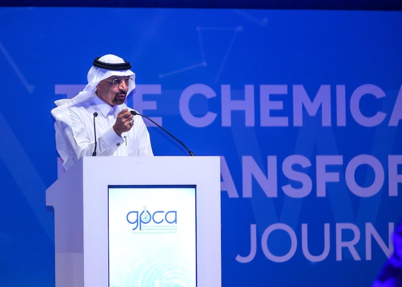 November 28, 2017.   12th Annual GPCA Petrochemicals Forum, Madinat Jumeirah, Dubai.  Inaugural address H.E. Khalid A. Al-Falih, Minister of Energy, Industry and Mineral Resources, Saudi Arabia.
Victor Besa for The National
Business
Reporter:  Jennifer Gnana