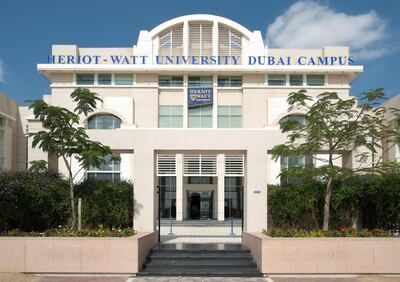 DTD0RD Heriot-Watt University Dubai Campus in Academic City United Arab Emirates. Alamy