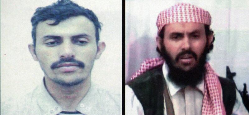 (FILES) In this file photo reproduction of a combo of two pictures of a suspected military chief of al-Qaeda network in Yemen, identified as Qassem al-Rimi (or Qassim al-Rimi), shows the activist on a Yemeni interior ministry document in two different undated images. US President Donald Trump confirmed on February 6, 2020 that US forces had killed the leader of jihadist group Al-Qaeda in the Arabian Peninsula in Yemen. The US "conducted a counterterrorism operation in Yemen that successfully eliminated Qassim al-Rimi, a founder and the leader of Al-Qaeda in the Arabian Peninsula (AQAP)," Trump said in a White House statement.
 / AFP / YEMENI MINISTRY OF INTERIOR / -
