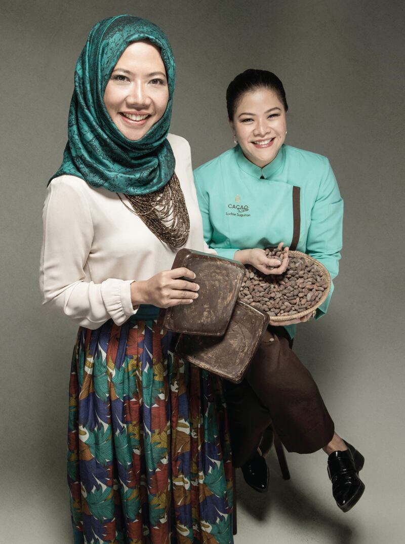 The founders of Co Chocolat, whose venture began after they signed a pact on a notebook on their sofa in 2015. Photo: Co Chocolat  