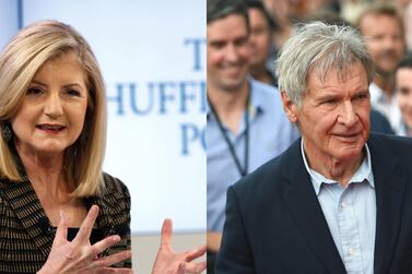 Celebrities Arianna Huffington and Harrison Ford will both be in Dubai for the World Government Summit. Reuters/ EPA
