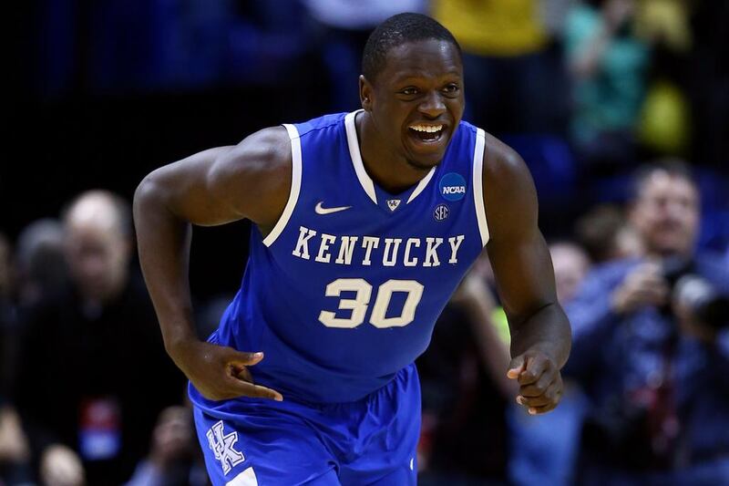 Julius Randle of the Kentucky Wildcats is the most prominent NBA prospect left in the NCAA Tournament and he is expected to be chosen in the June draft in the second half of the top 10.   Andy Lyons/Getty Images