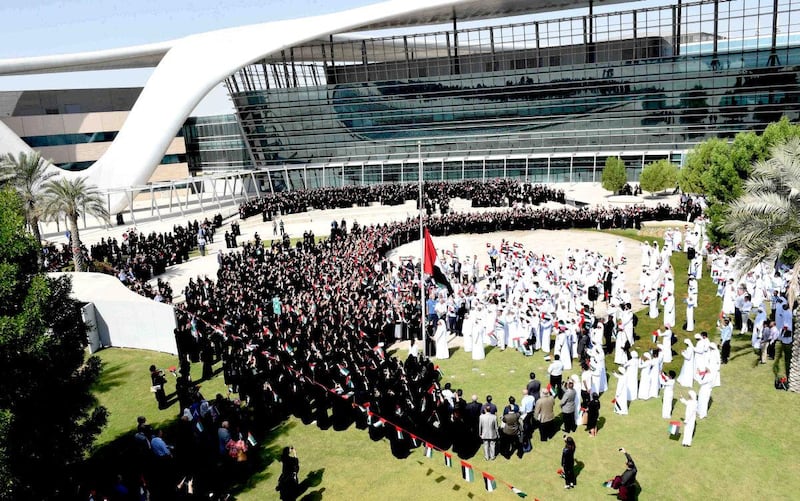 Zayed University celebrates Flag Day. Courtesy Zayed University