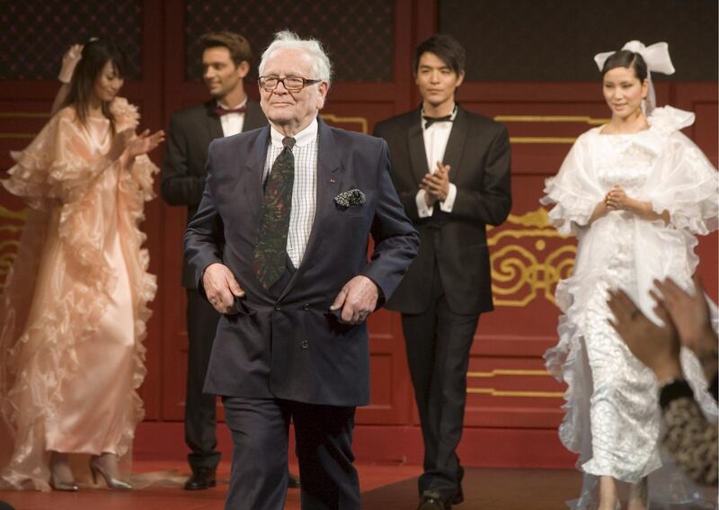 Pierre Cardin at his autumn / winter show at the Guanyue Temple in Beijing, China, in March 2006. EPA