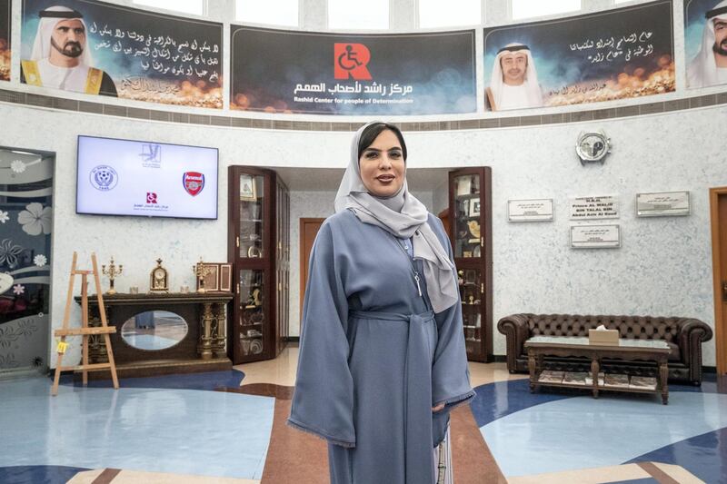 DUBAI, UNITED ARAB EMIRATES. 25 FEBRUARY 2019. Portrait of a Nation, Mariam Othman, Emirati, founder of Rashid Center for People with Determination. (Photo: Antonie Robertson/The National) Journalist: Liza Ayach. Section: National.