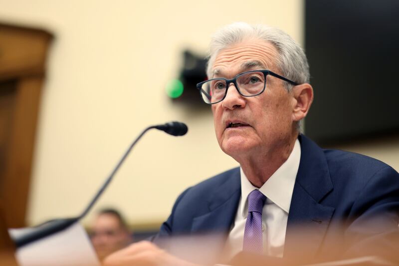 Federal Reserve Chairman Jerome Powell testifies before a US House committee at the Capitol in Washington. Bloomberg