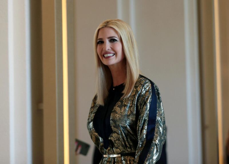 U.S. White House senior advisor Ivanka Trump leaves a hotel in Dubai, United Arab Emirates, February 15, 2020. REUTERS/Christopher Pike