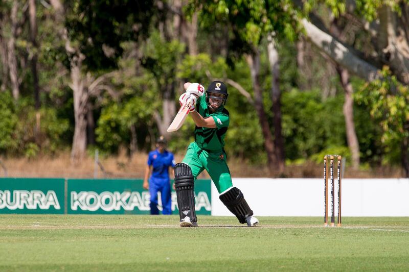 DARWIN, AUSTRALIA - JULY 21: David Warner competes in the NT Strike League match between the City Cyclones and the Northern Tide at Marrara Oval on July 21, 2018 in Darwin, Australia. (Photo by Tim Nicol/Getty Images)