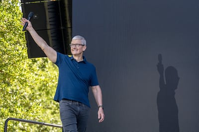 Tim Cook, chief executive of Apple, during last year's WWDC in Cupertino, California. Bloomberg