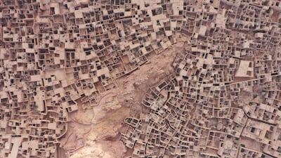 An aerial view of AlUla's Old Town. Photo: Flynas