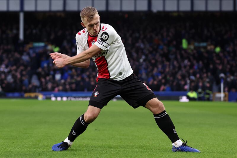  James Ward-Prowse celebrates after scoring. Getty