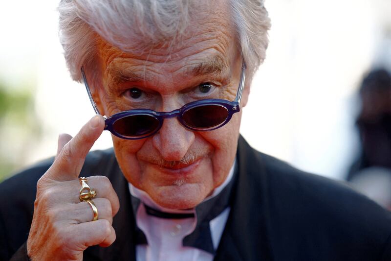 Wim Wenders, the film director, poses on the red carpet at the closing ceremony of the 77th Cannes Film Festival in France. Reuters
