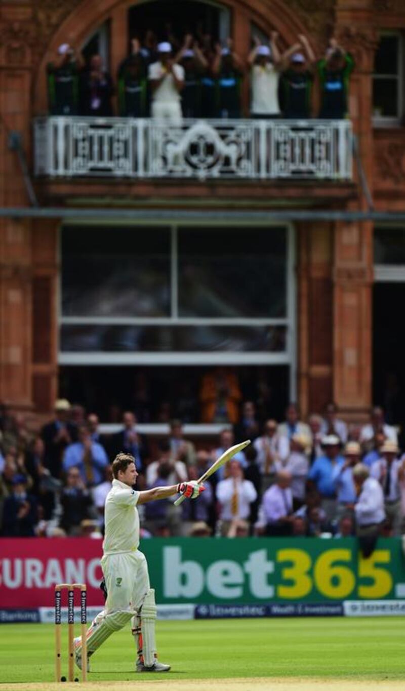 Steve Smith of Australia reaches 200 during Day 2 of the second Ashes Test at Lord's Cricket Ground on July 17, 2015 in London. Shaun Botterill / Getty Images