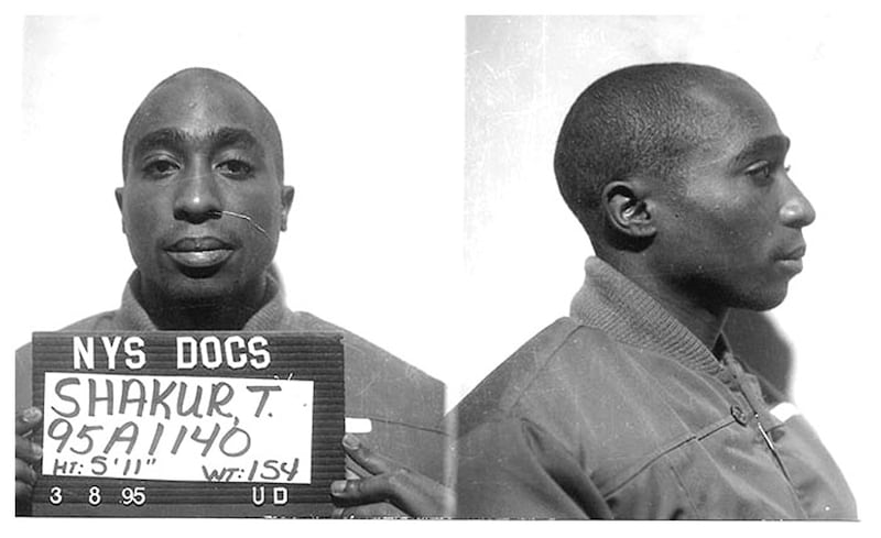 Rapper Tupac Shakur after being convicted of sexually abusing a  fan in 1995. Getty Images