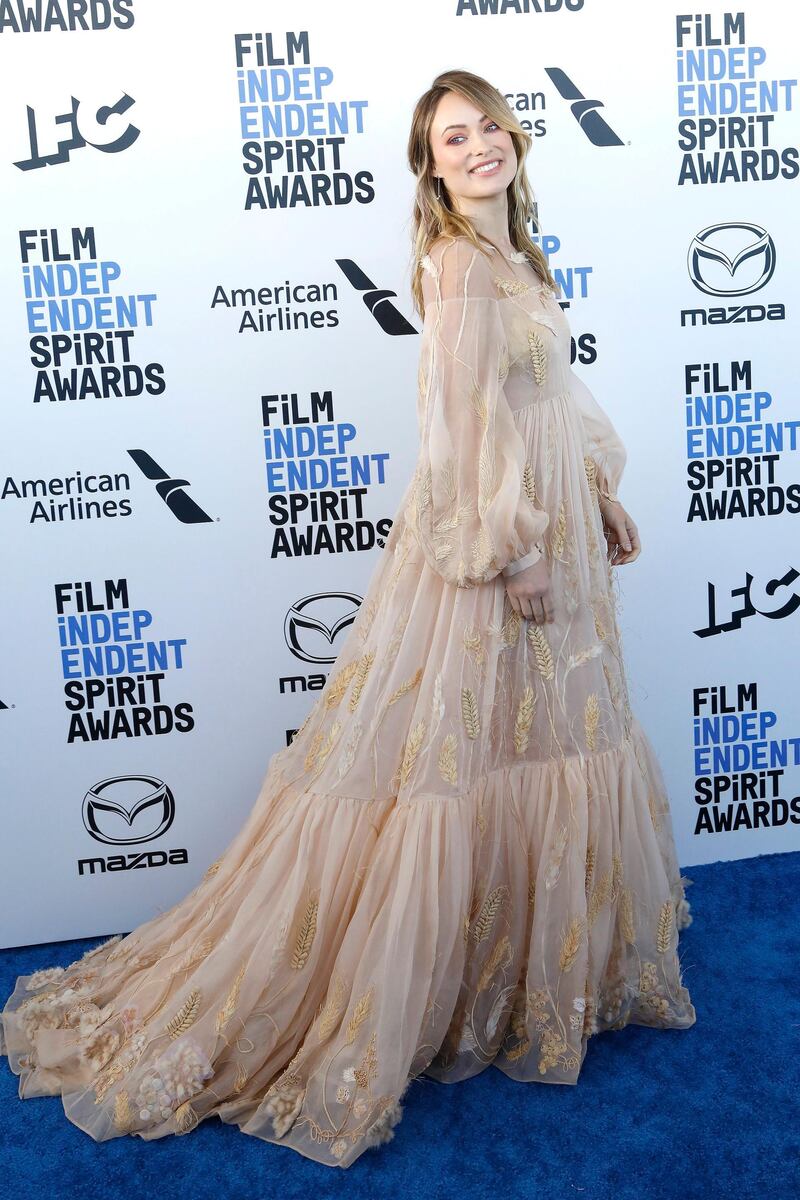 Olivia Wilde in Fendi at the 35th Film Independent Spirit Awards in California on February 8, 2020. EPA