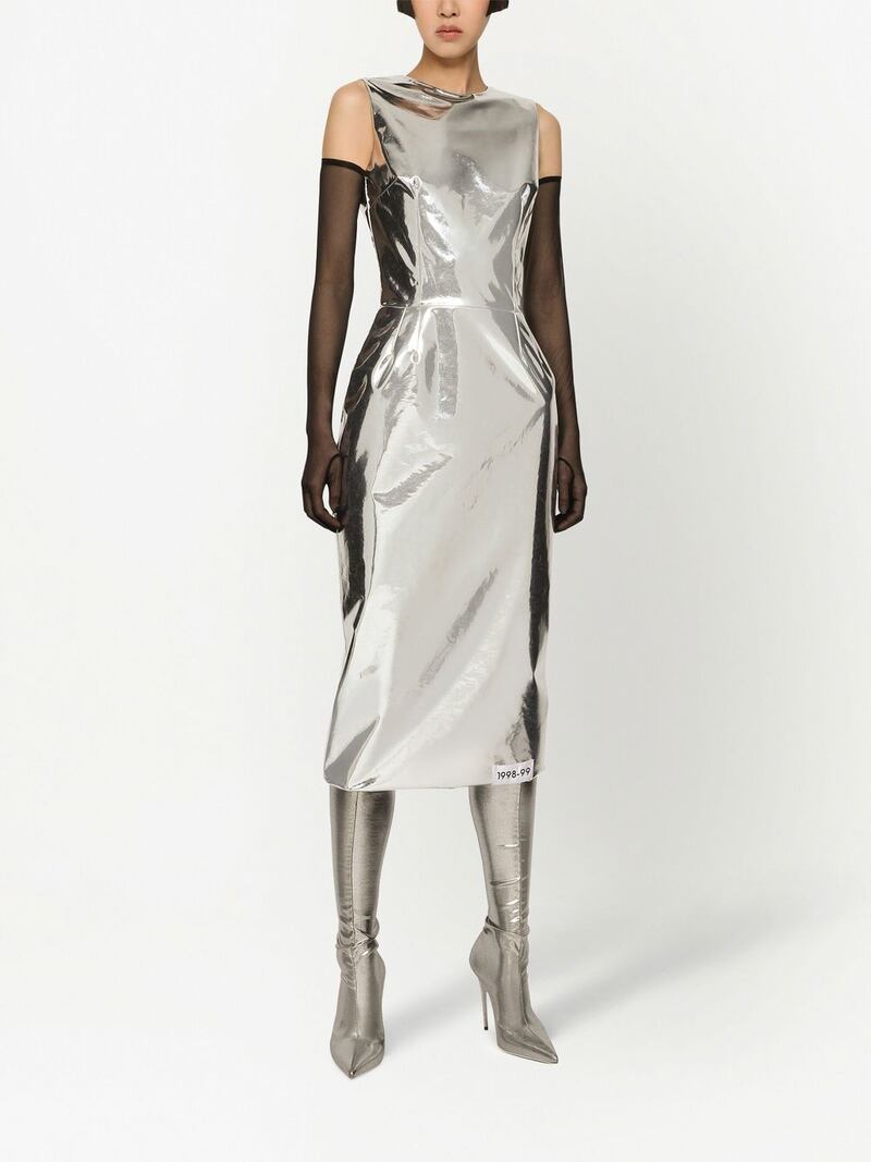 Metallics: Dress, Dh10,600, Dolce & Gabbana