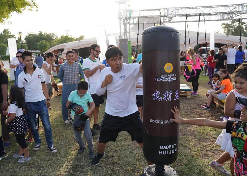 A participant in the Dubai Fitness Challenge at Safa Park. Wam