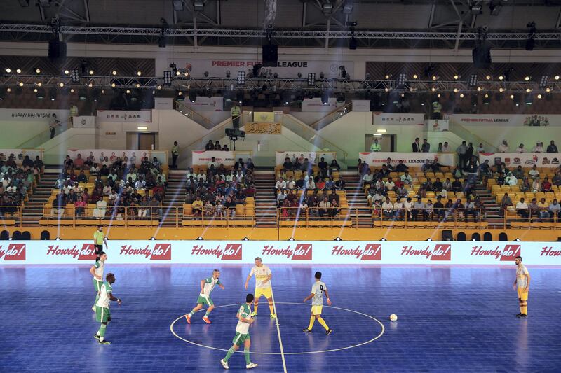 Dubai, United Arab Emirates - September 27th, 2017: The Premier Futsal finals will feature football legends from across the globe. Bengaluru v Chennai. Wednesday, September 27th, 2017 at Al Wasl Sports Club, Dubai. 