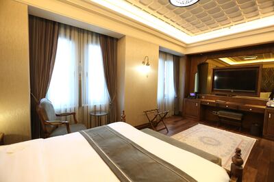 A deluxe room at the Ajwa Hotel Sultanamet. Ajwa Hotels