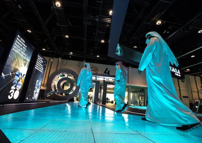Visitors at display by Taqa, the Abu Dhabi National Energy Company