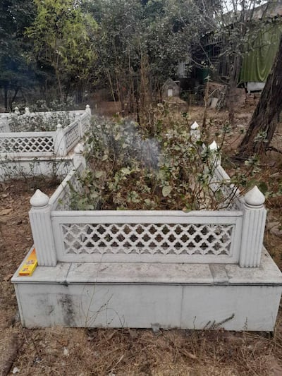 Several graves at a cemetery next to the mosque were also destroyed. Photo: Zaffar Abbas