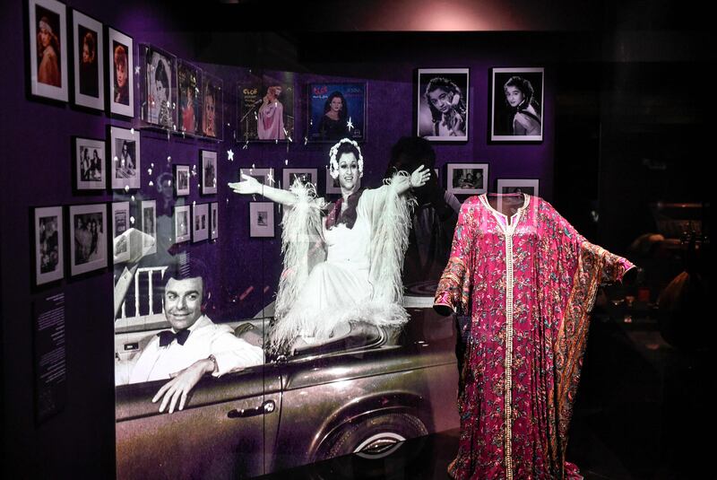 Reconstructed sets are furnished with personal items, costumes and jewellery belonging to legendary female voices and faces of Arab entertainment history. AFP