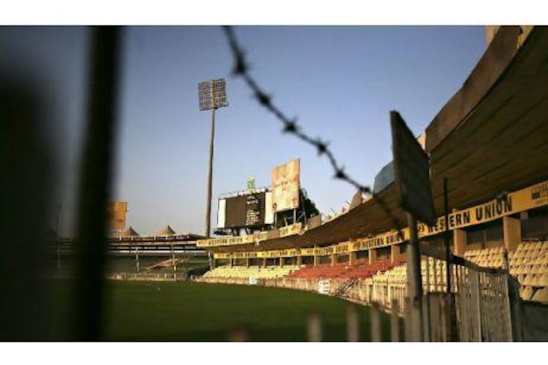 The Sharjah Cricket Stadium is in disrepair and is currently being spruced up again.