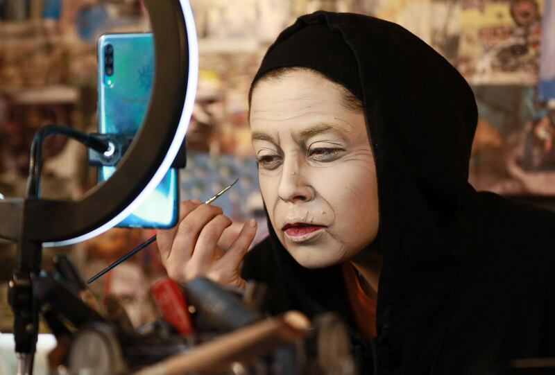 Alaa Bliha has gained a loyal following on social media for her celebrity impressions. AFP