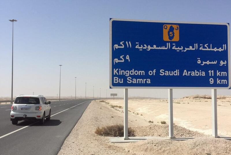 The normally buslting road to the Saudi border is almost deserted amid a rift between Saudi Arabia, the UAE and Bahrain. Extremists took to social media to support Doha over the crisis. Tom Finn / Reuters