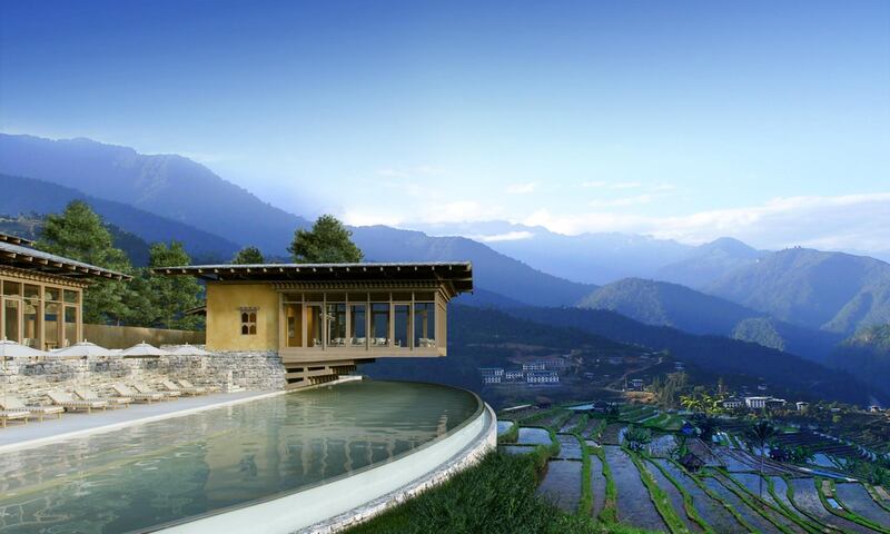 Six Senses new Punakha lodge in Bhutan. The company currently manages 16 hotels and resorts, with 18 management contracts signed in its pipeline. Courtesy Six Senses